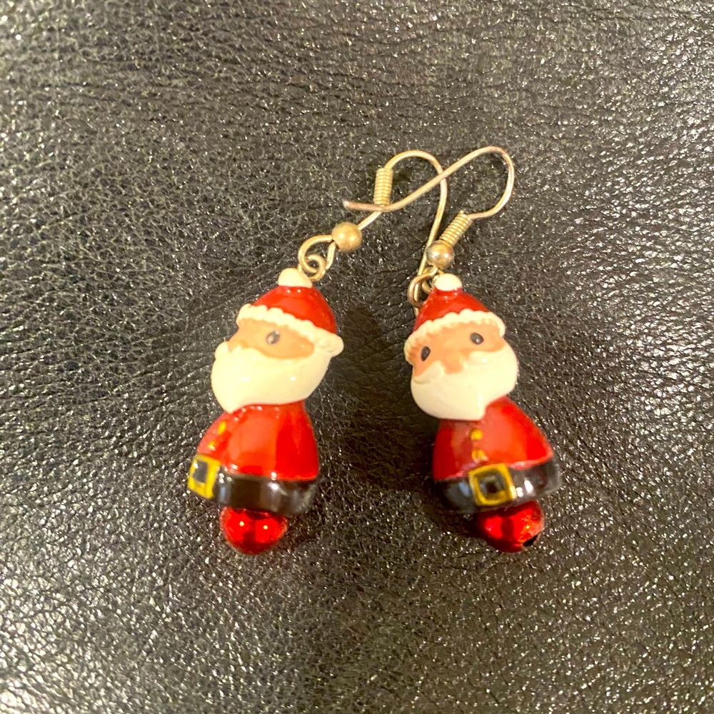 Vintage Santa earrings